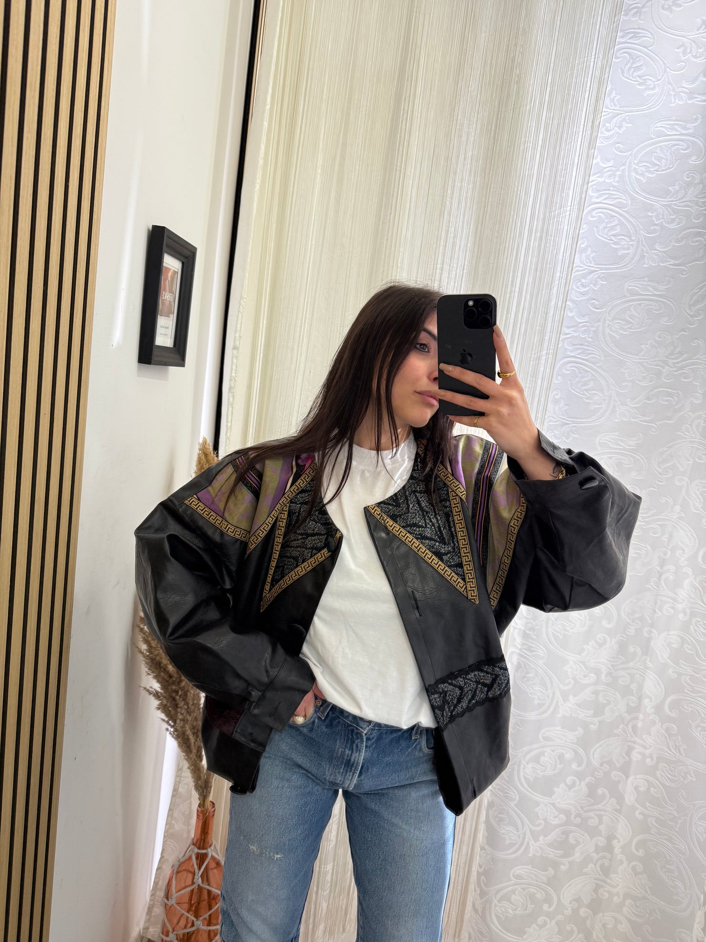 Giacca in vera pelle Over