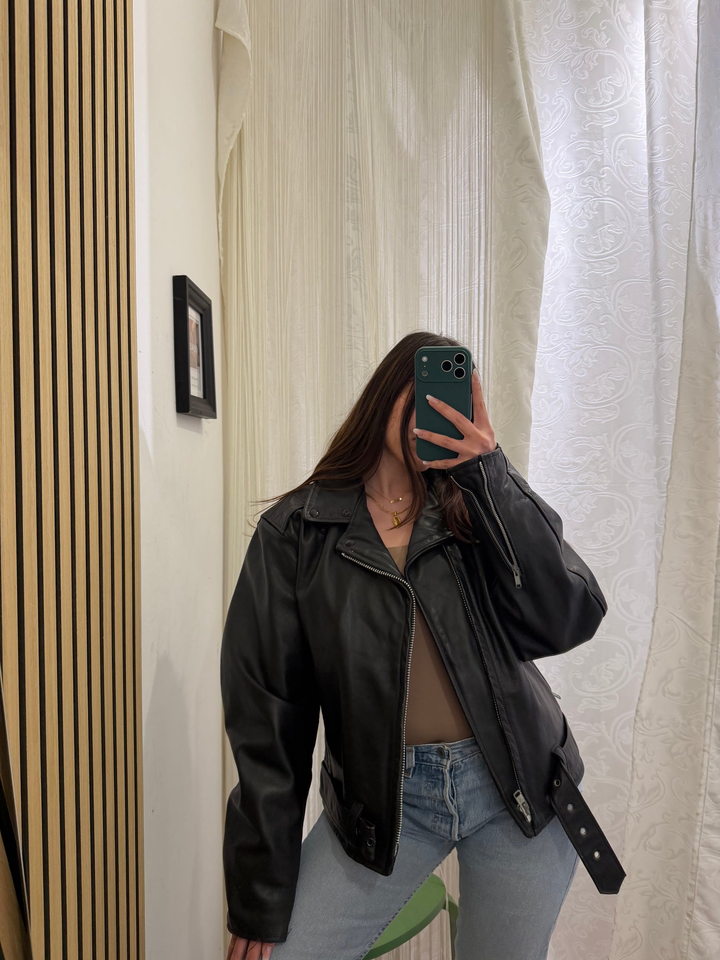 Chiodo Vintage in Vera Pelle