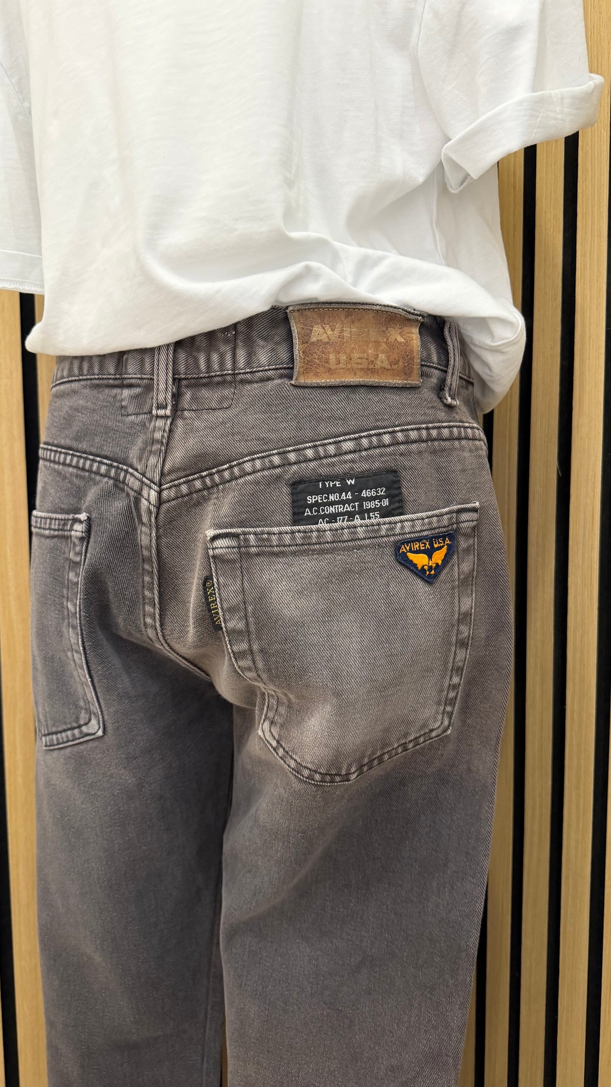 Jeans Avirex USA Vintage Taglia W31 Denim Grigio tg 44 ita