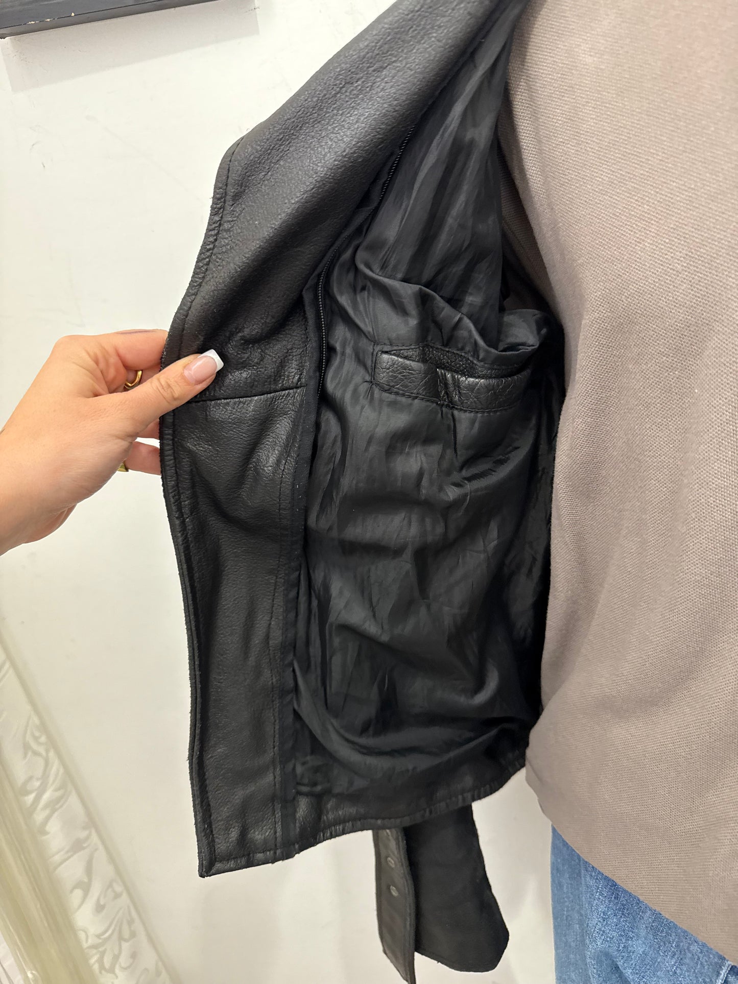 Chiodo in vera pelle, unisex