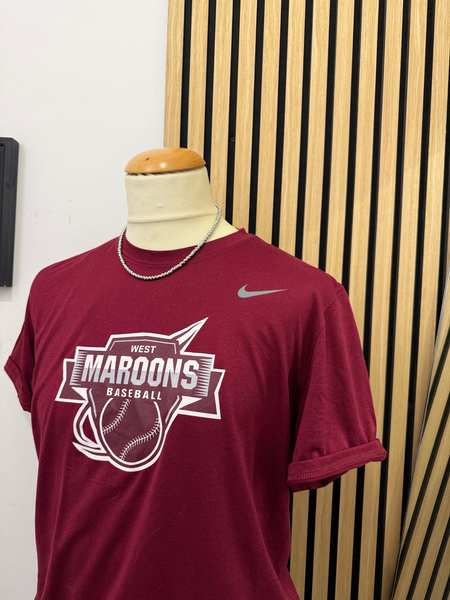 T-Shirt Nike West Maroons Baseball - Dri-Fit Performance