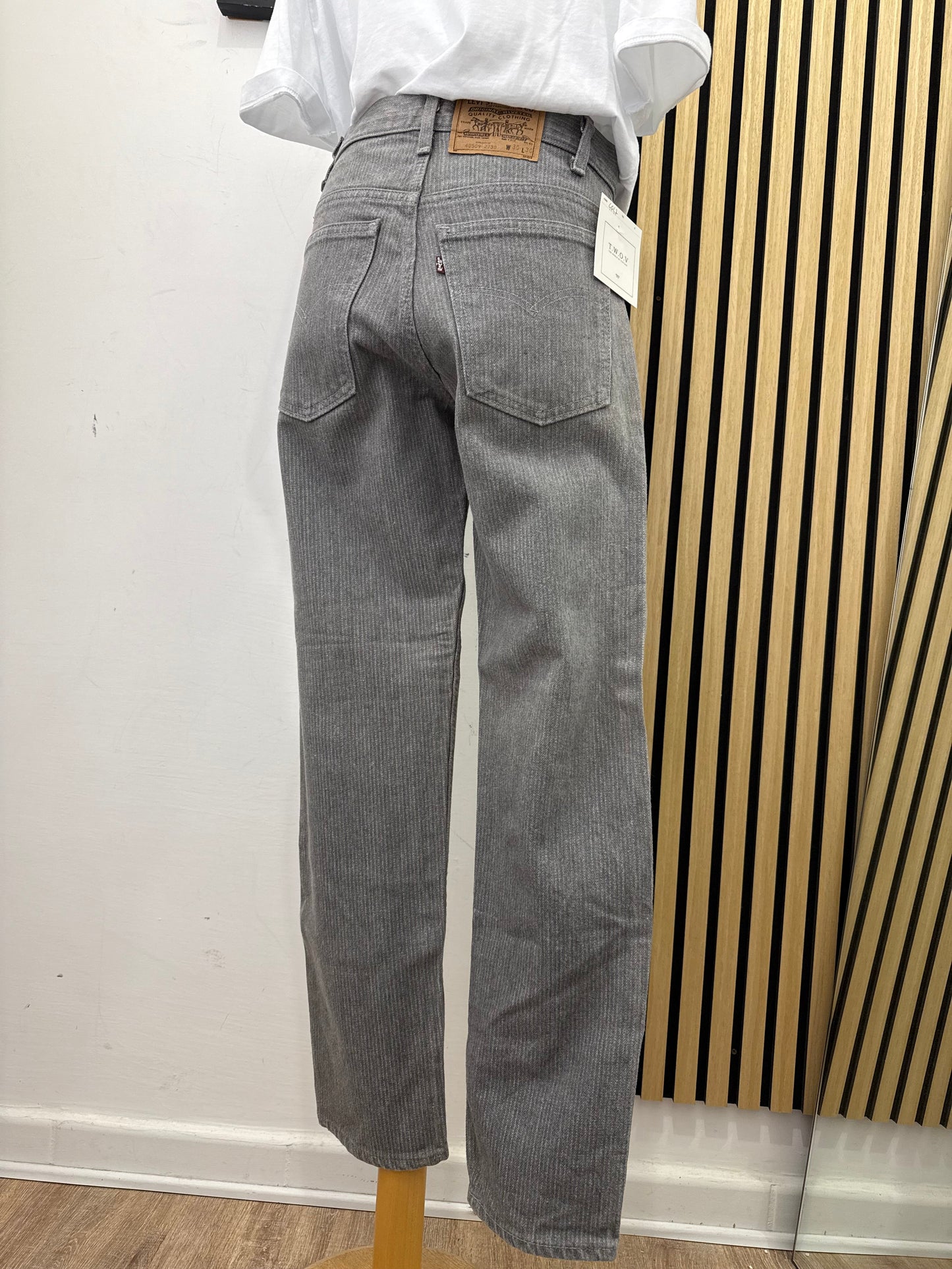 Vintage Levi's Pinstripe Jeans  Grey