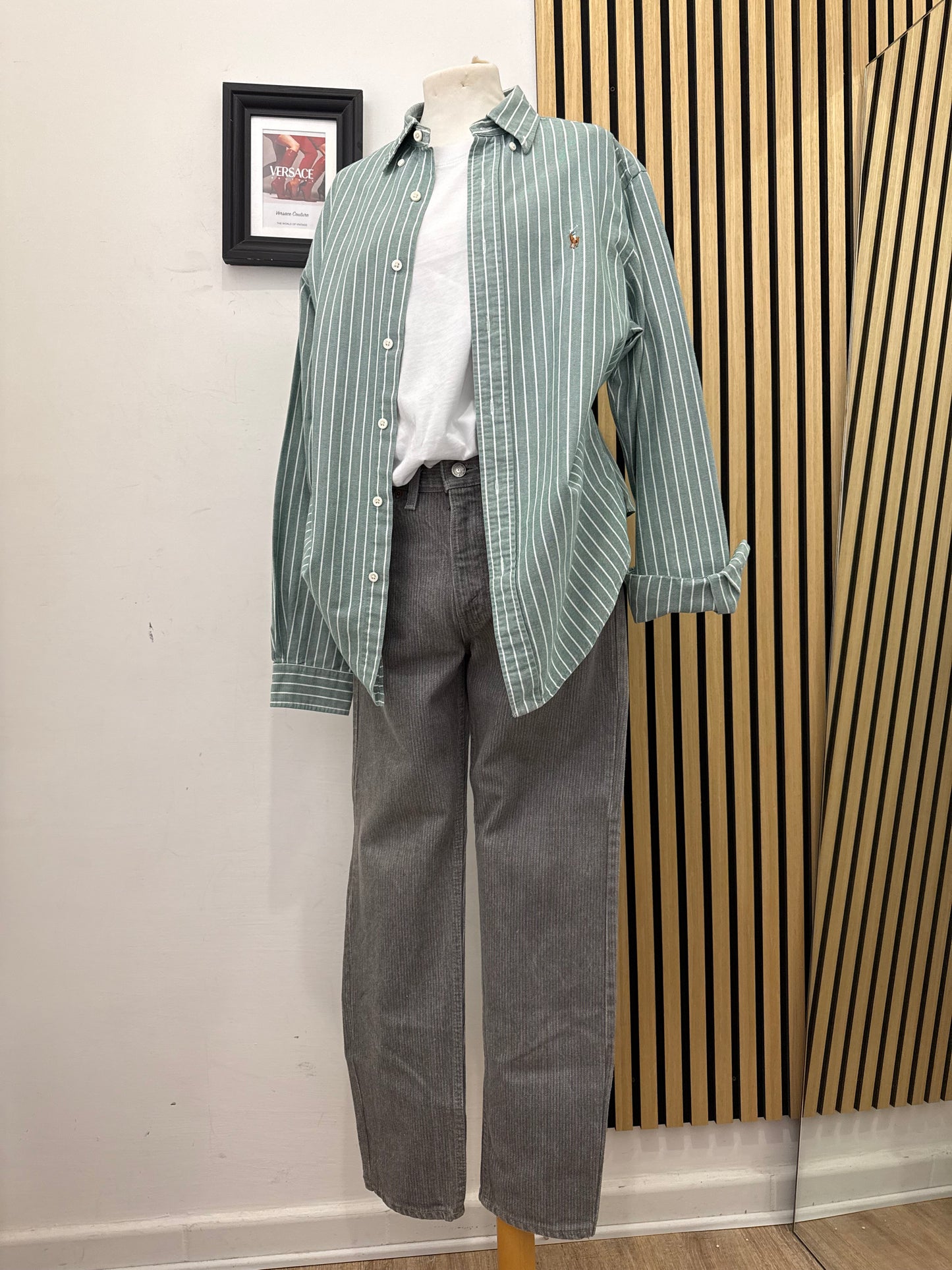 Vintage Levi's Pinstripe Jeans  Grey