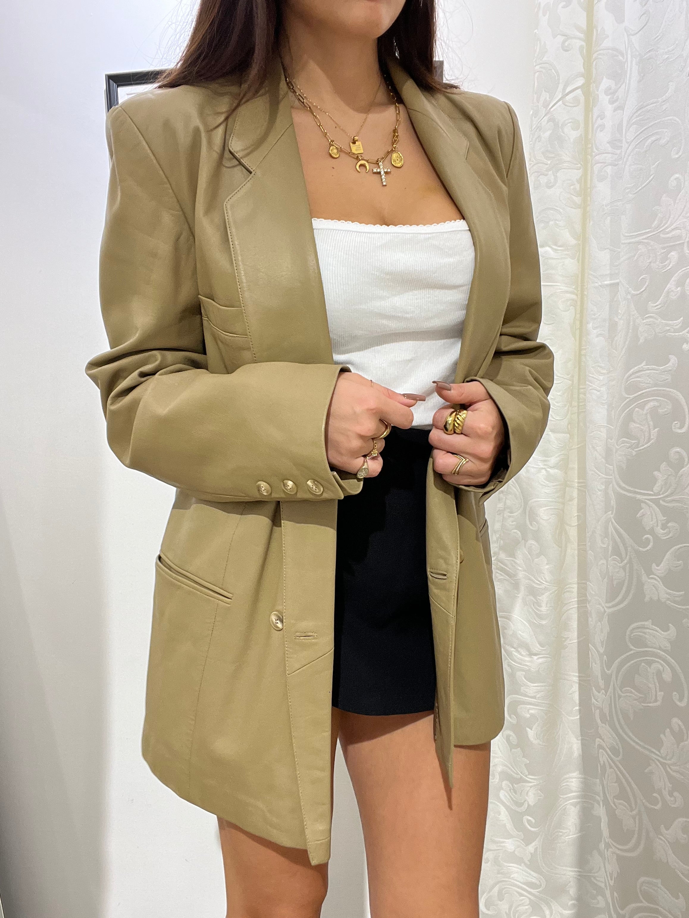 Blazer in Vera Pelle