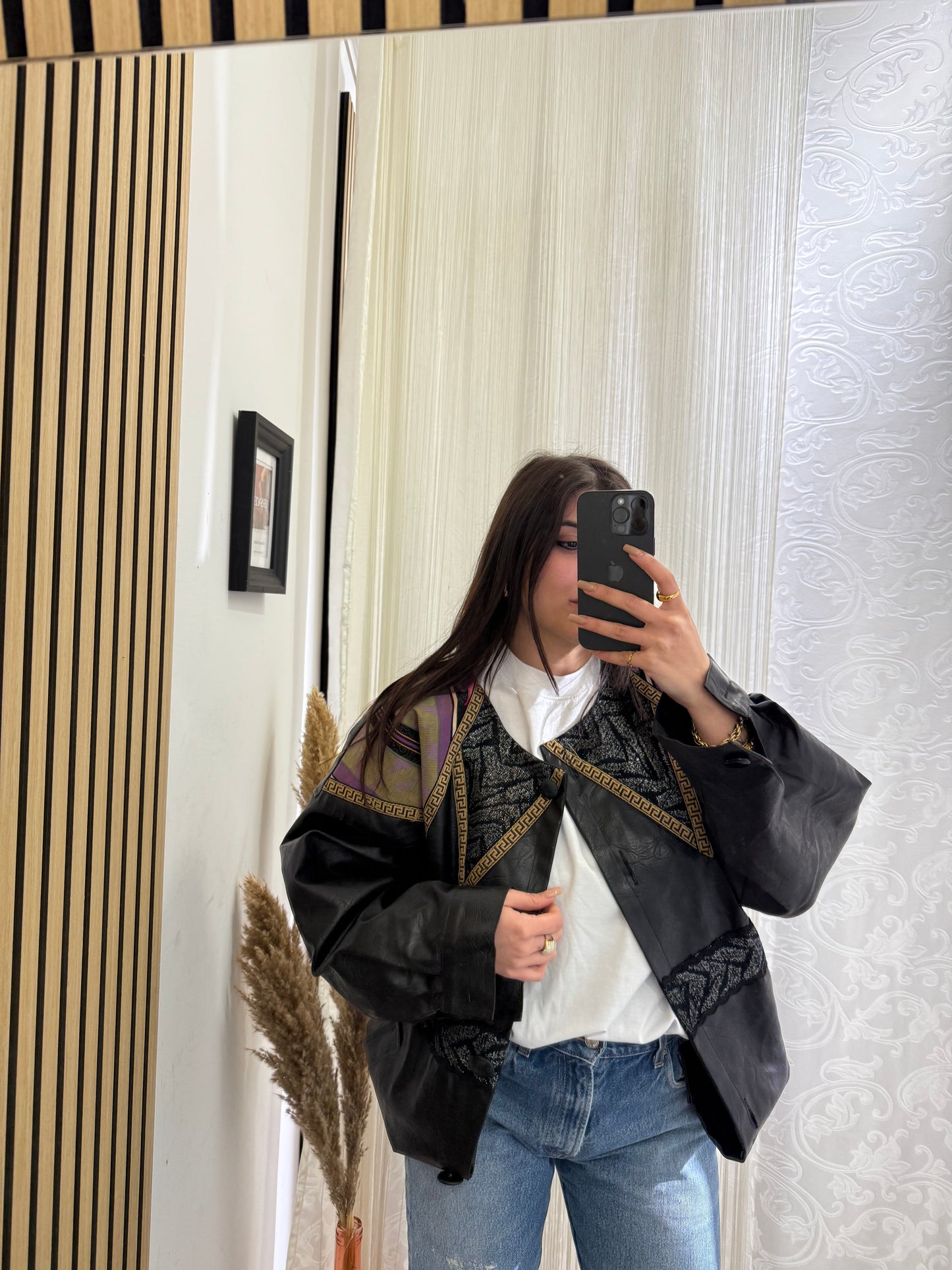Giacca in vera pelle Over