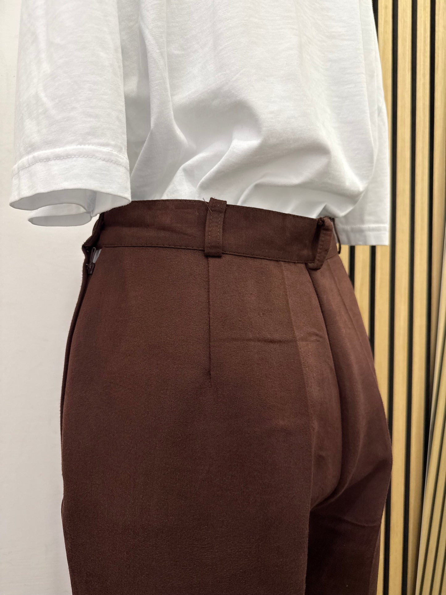 Pantaloni Casual Sartoriale Vintage Marroni