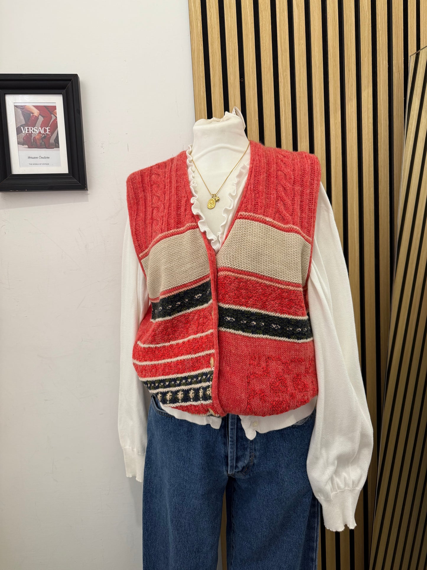 Cardigan smanicato Vintage