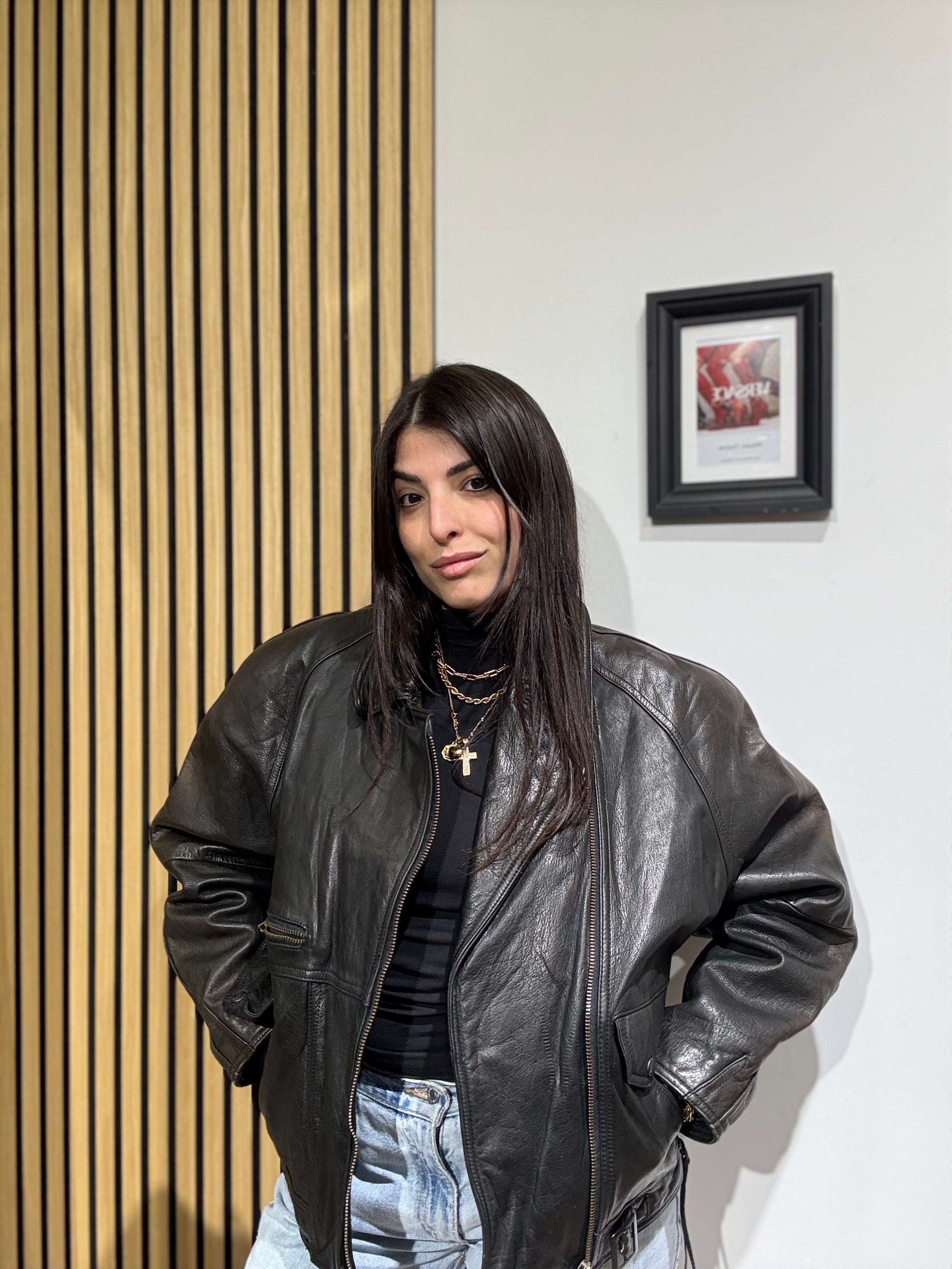 Giacca in Vera Pelle unisex over