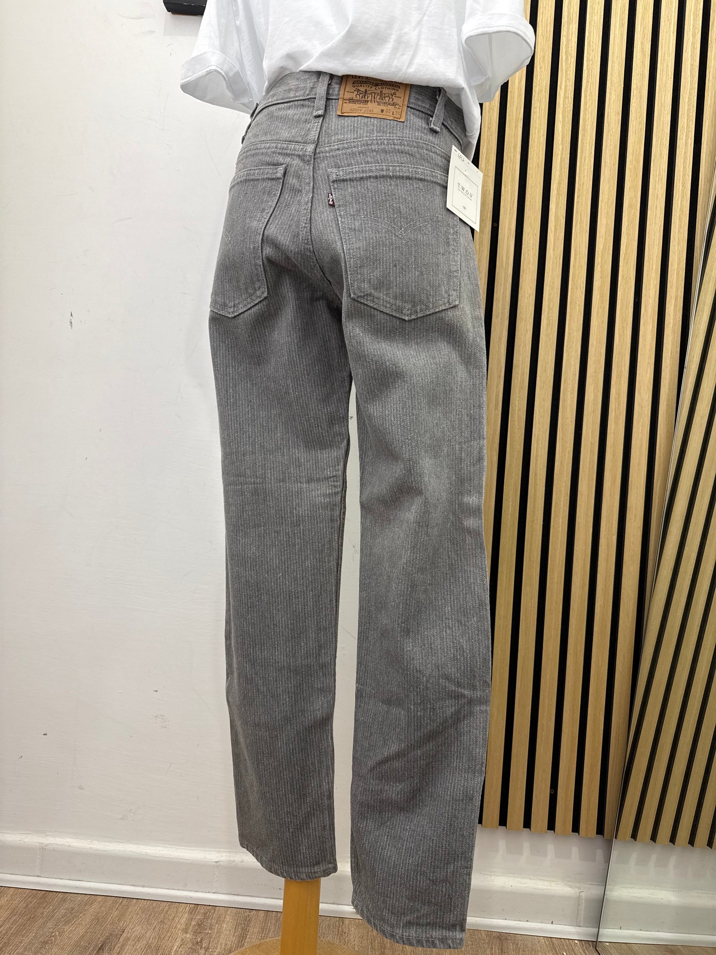 Vintage Levi's Pinstripe Jeans  Grey