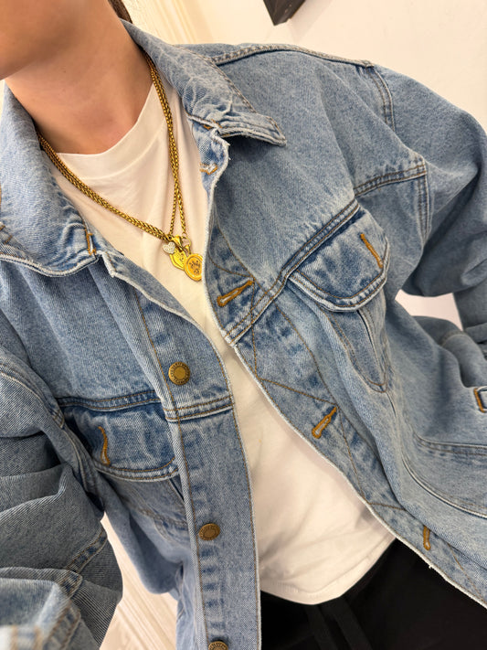 Wrangler Rugged Wear Denim Jacket – Light Wash Unisex Oversize