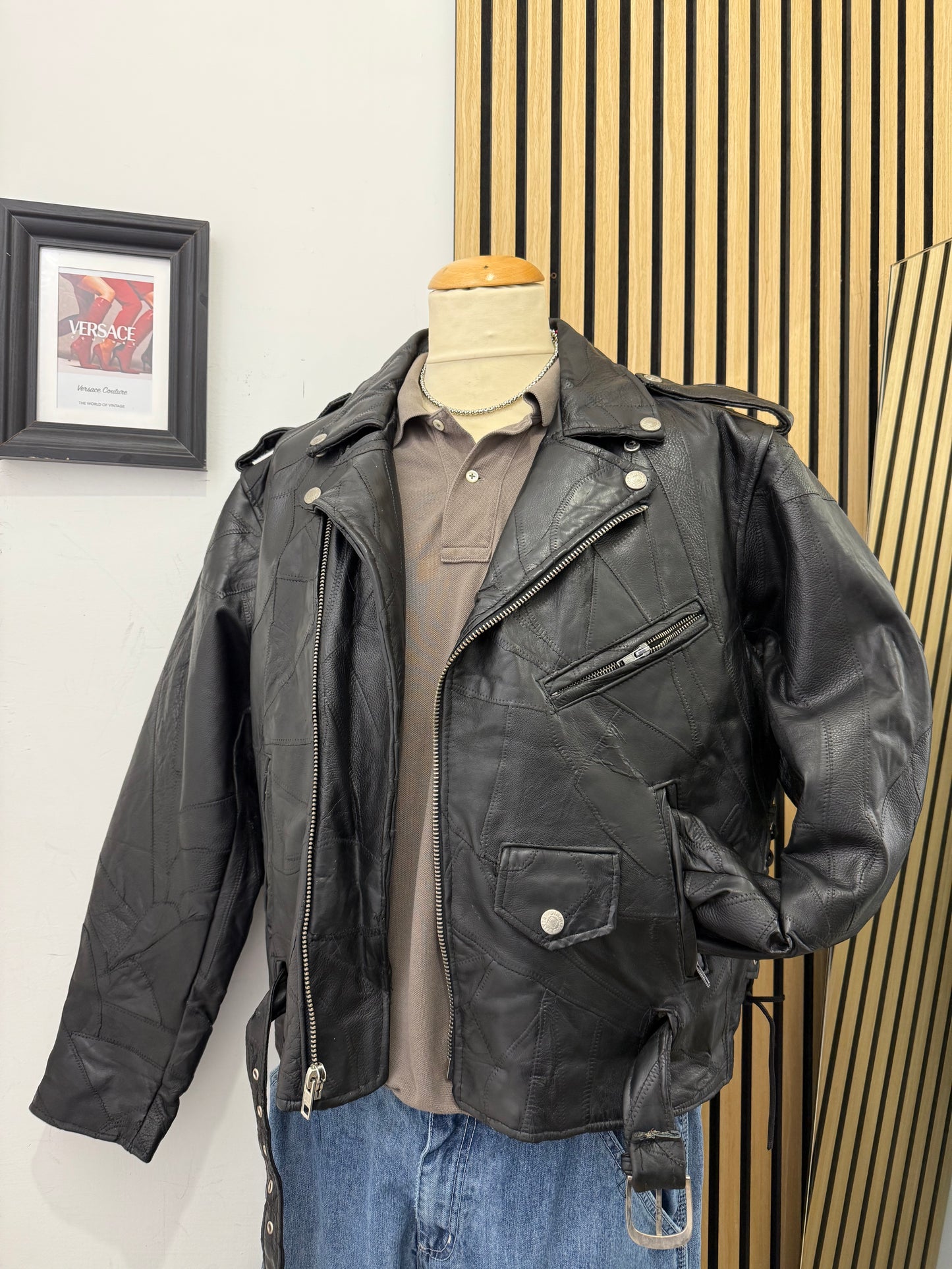 Chiodo Buffalo Leather in vera pelle, unisex