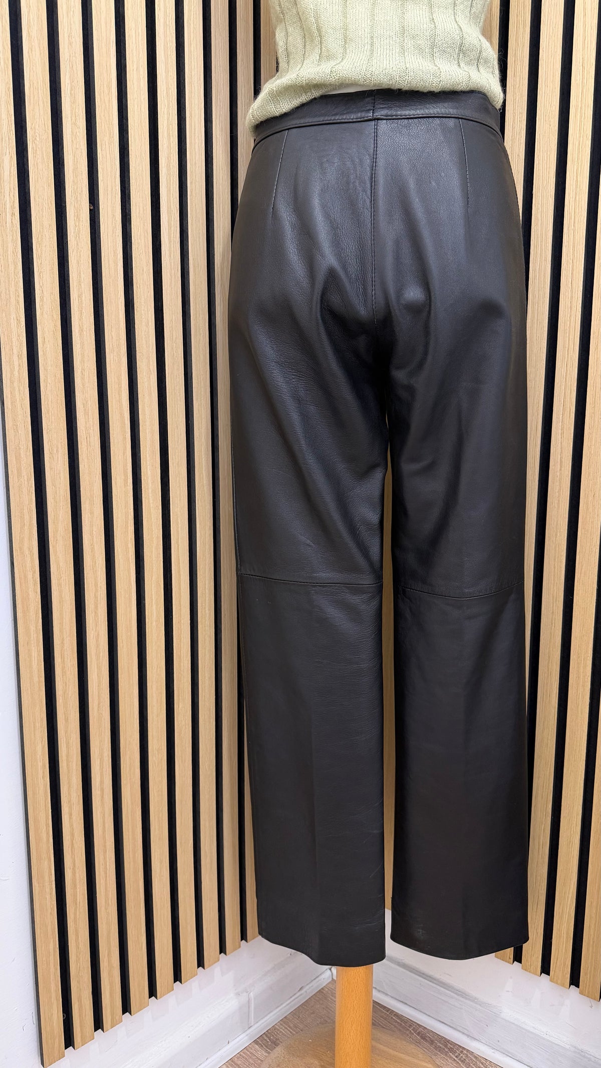 Pantaloni Vintage in Vera Pelle Nera
