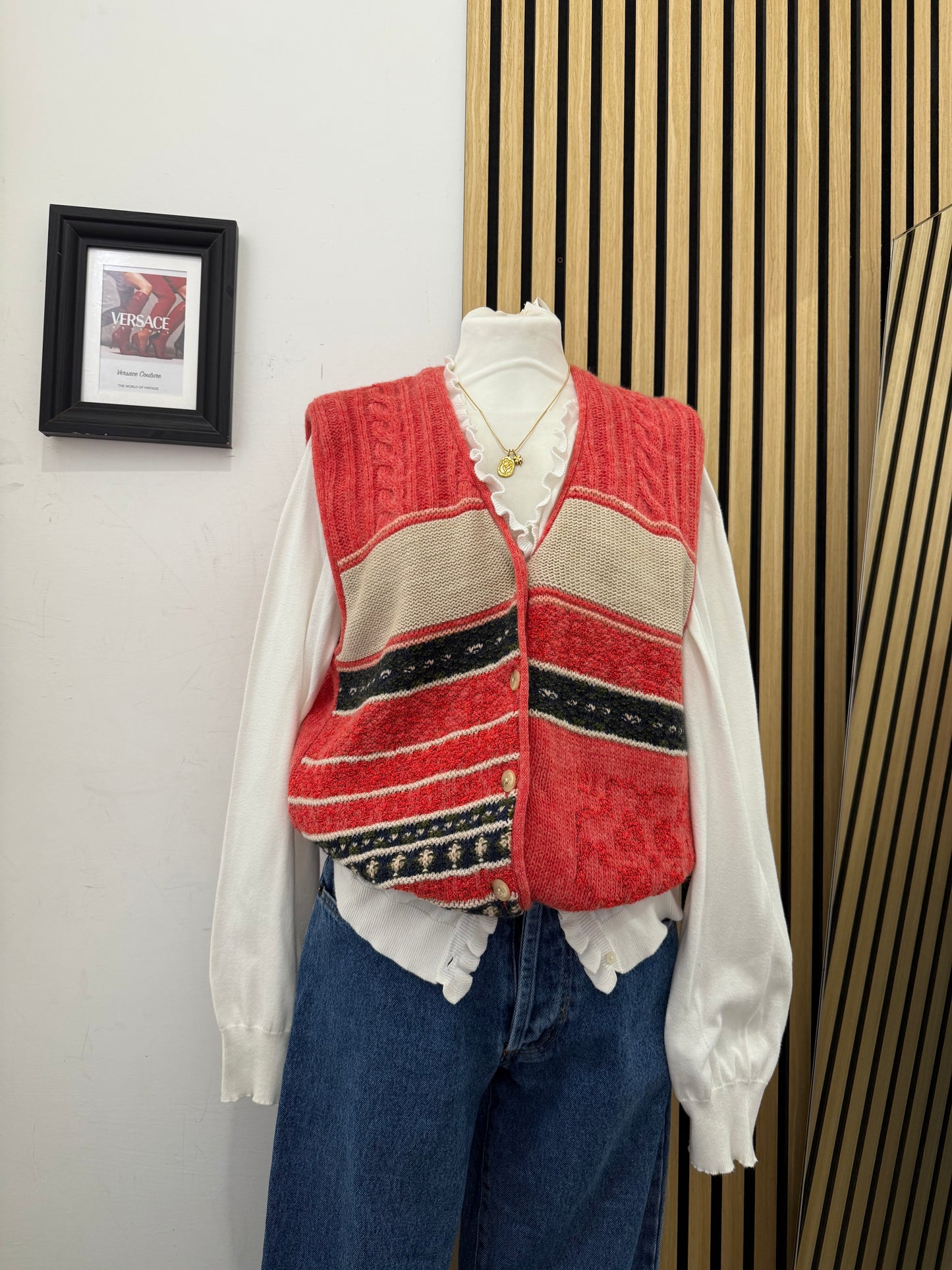 Cardigan smanicato Vintage