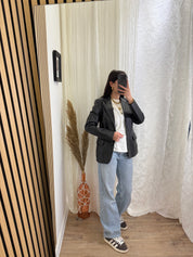 Blazer in vera pelle