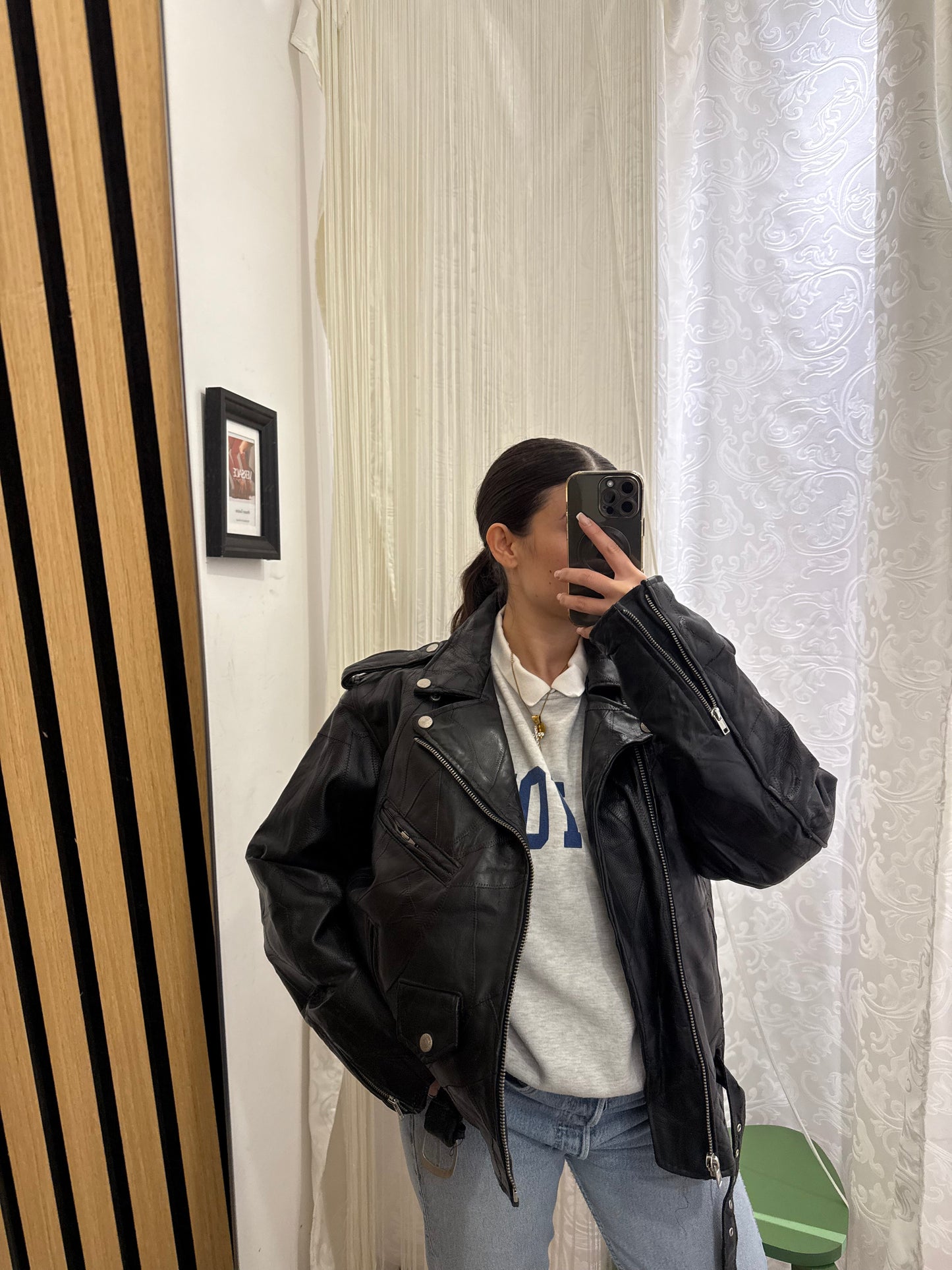 Chiodo Buffalo Leather in vera pelle, unisex