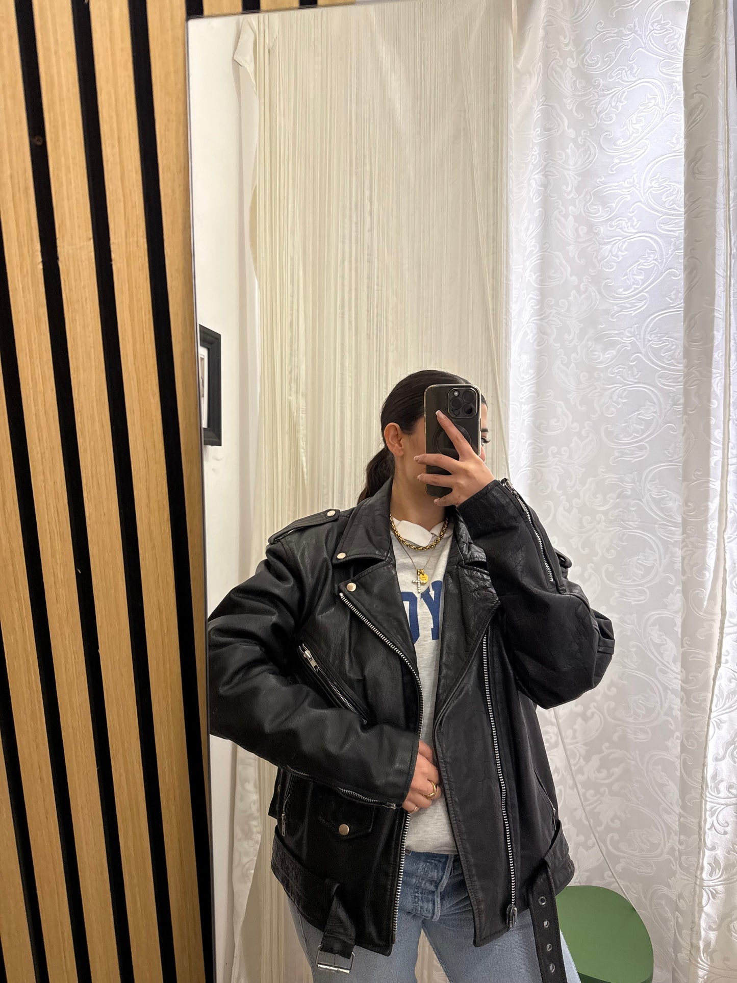 Chiodo in vera pelle, unisex