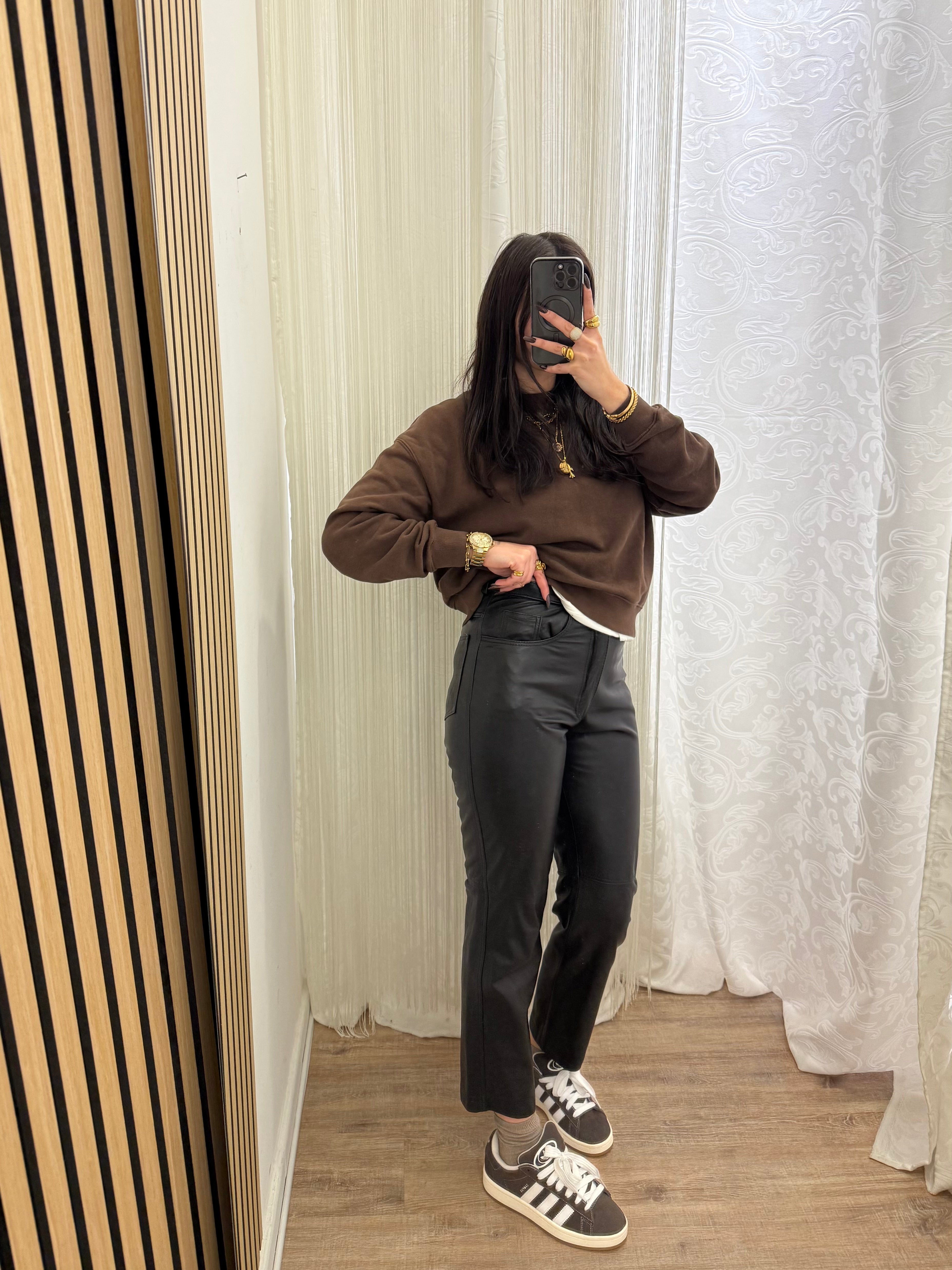 Pantalone in vera pelle