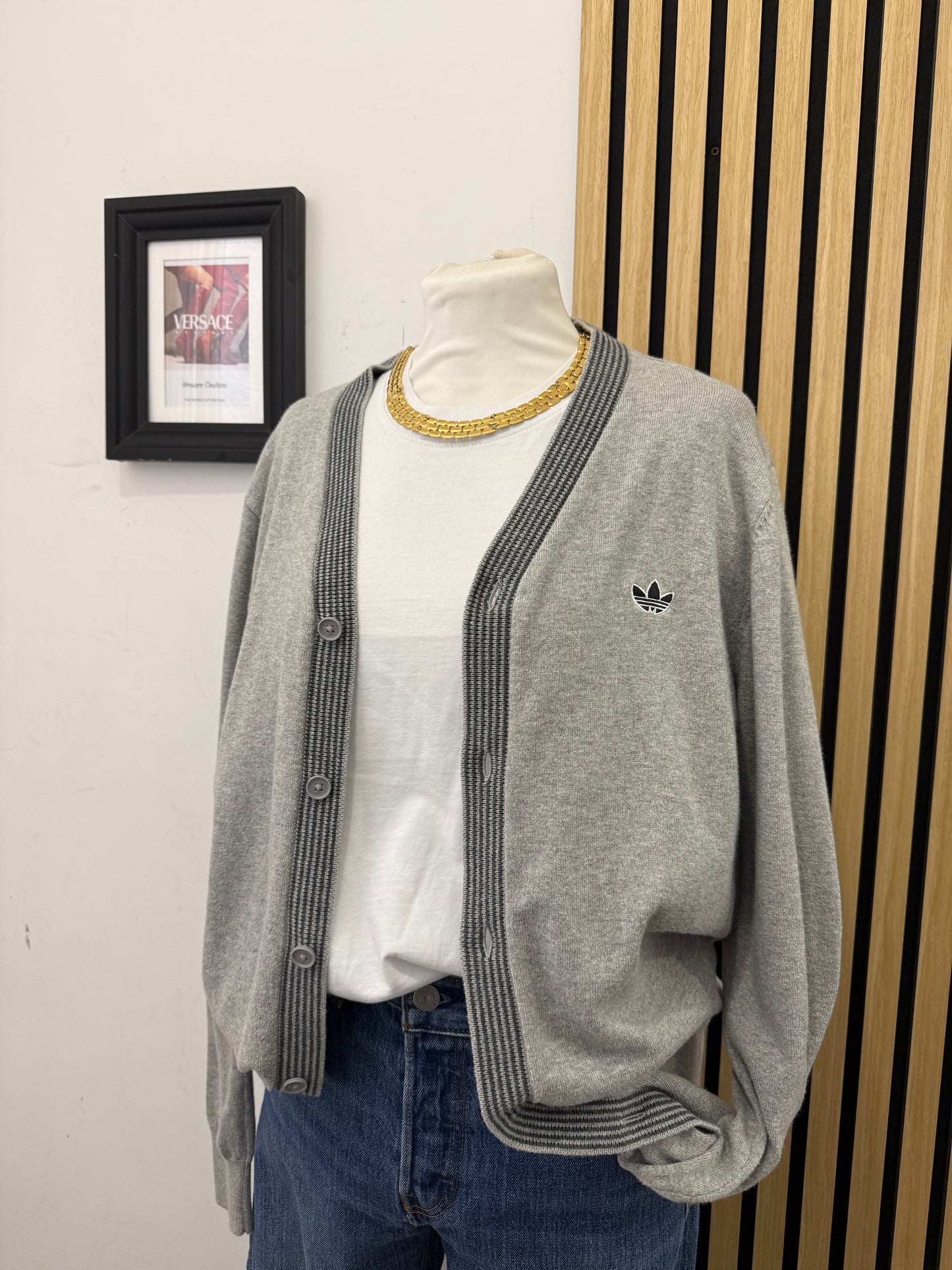 Cardigan vintage Adidas Originals unisex