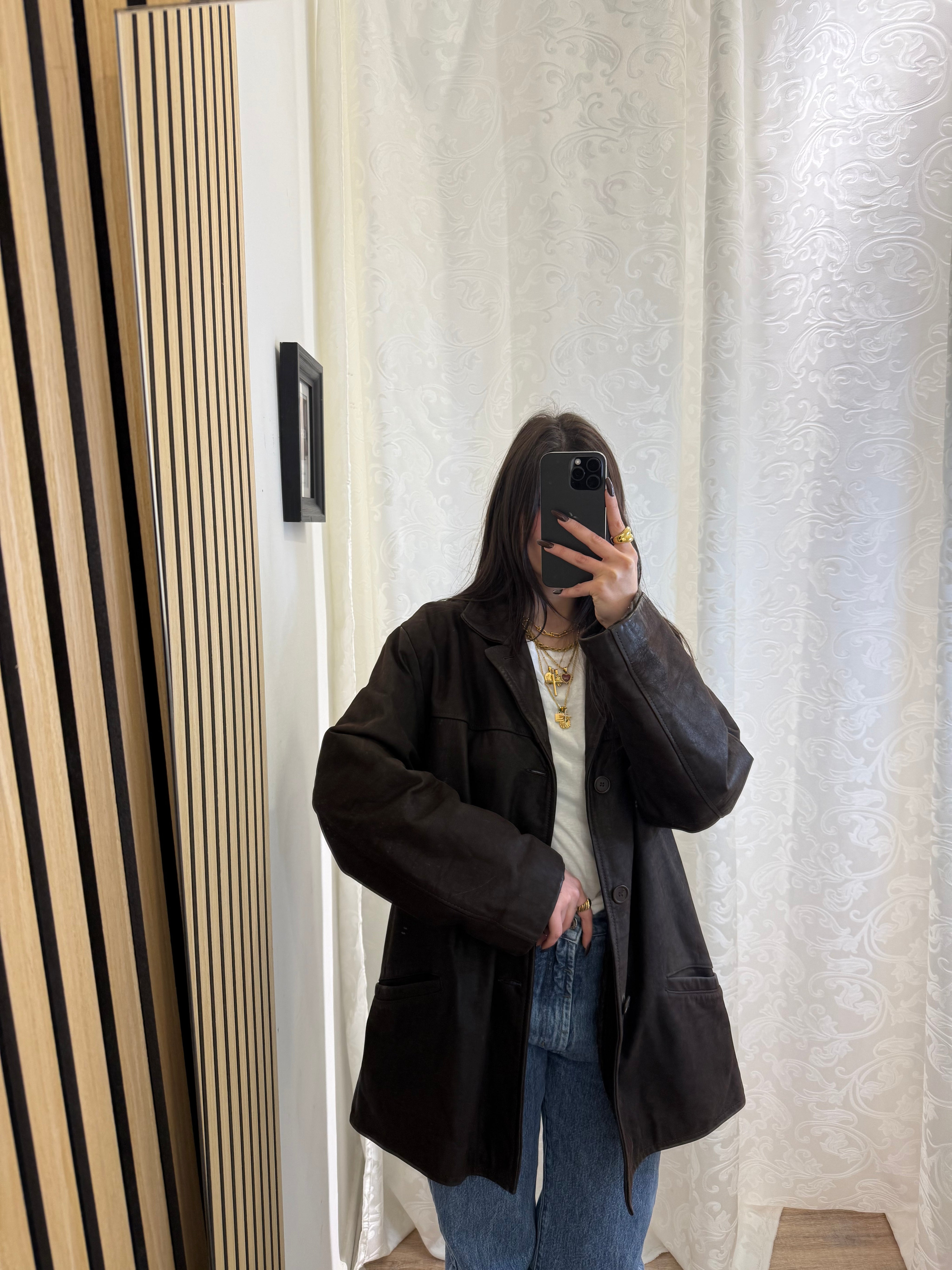 Giacca in Vera Pelle unisex trapuntata