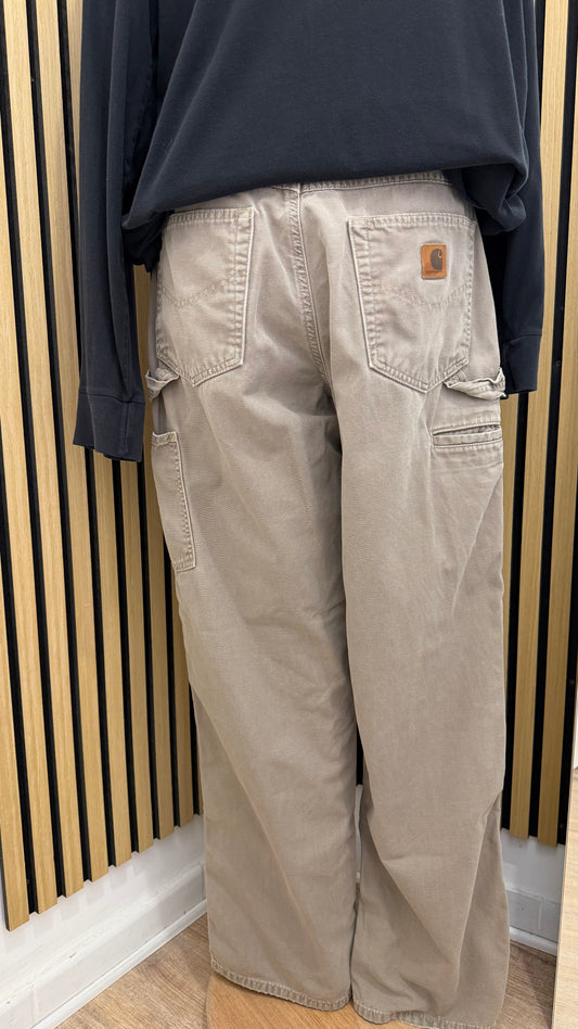 Pantaloni Carhartt B159 Loose Fit Work Pants Beige / Khaki tg 44 ita