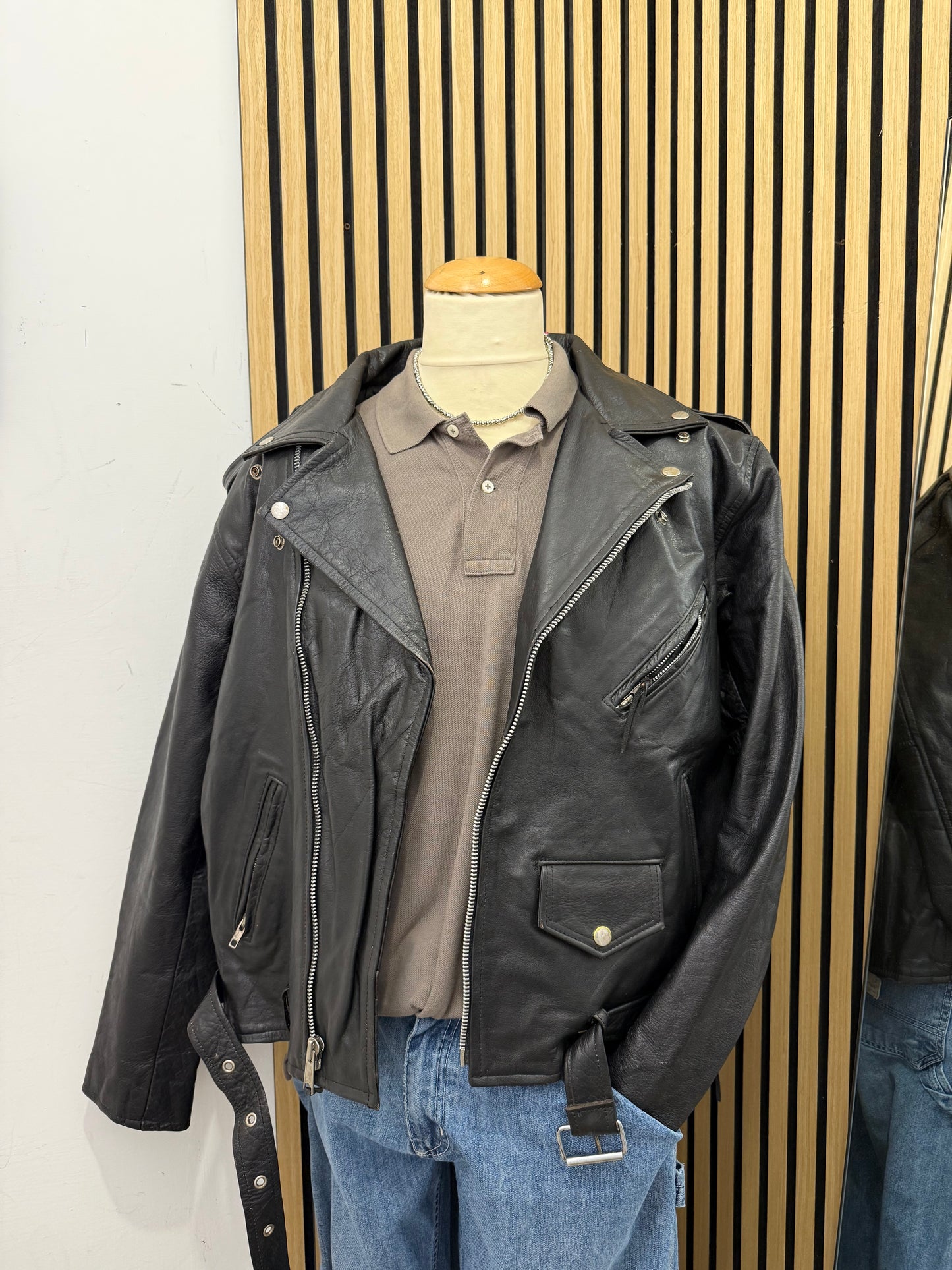 Chiodo in vera pelle, unisex