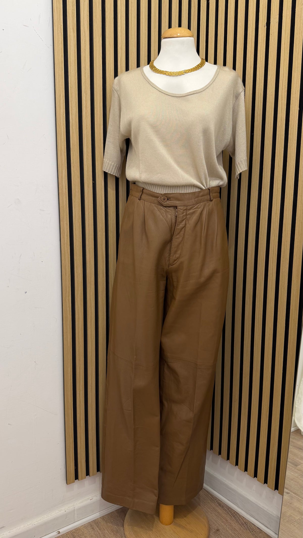 Pantaloni Vintage in 100% Vera Pelle