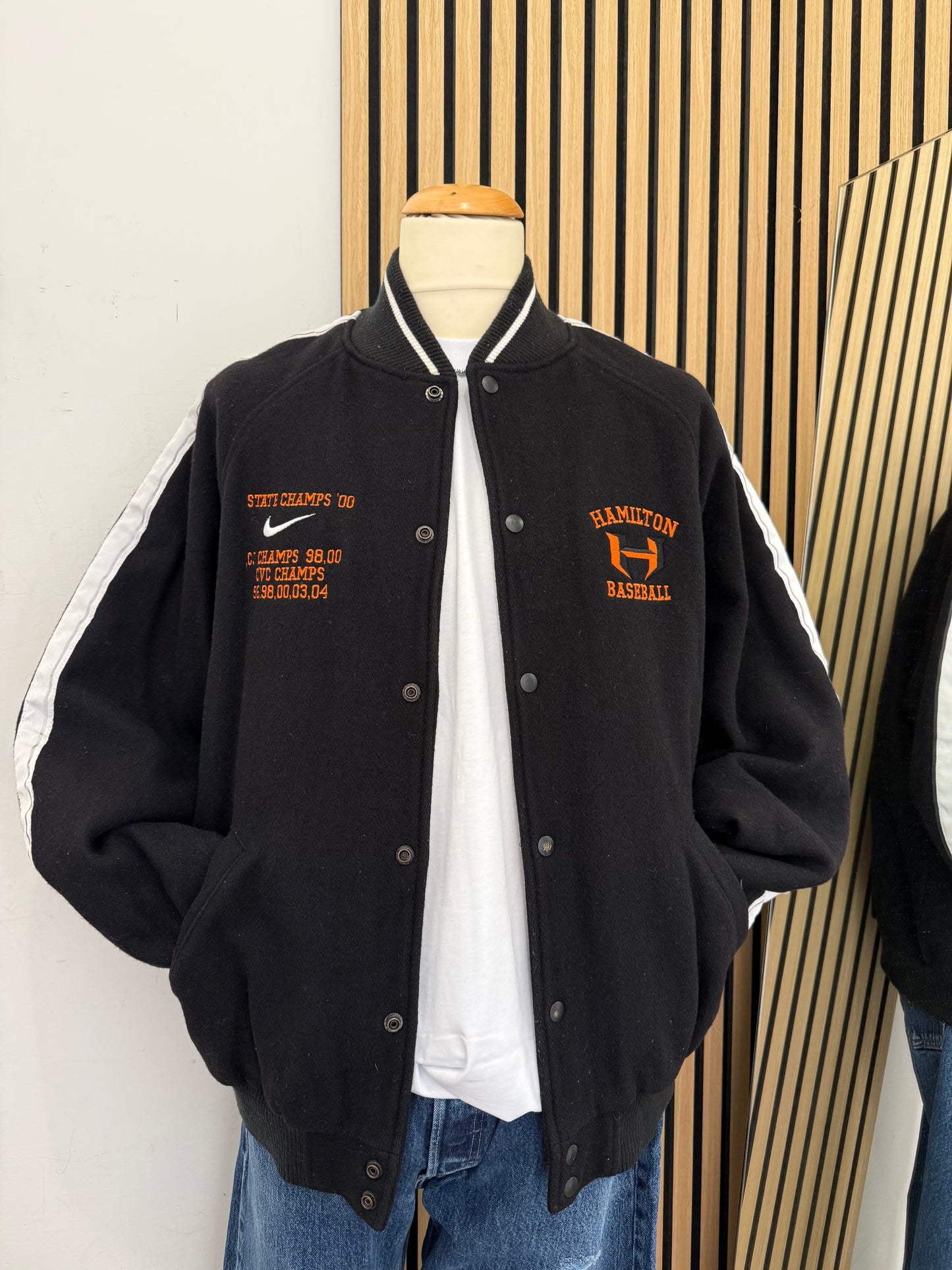 Giacca Varsity Nike Hamilton Baseball - Vintage '00s