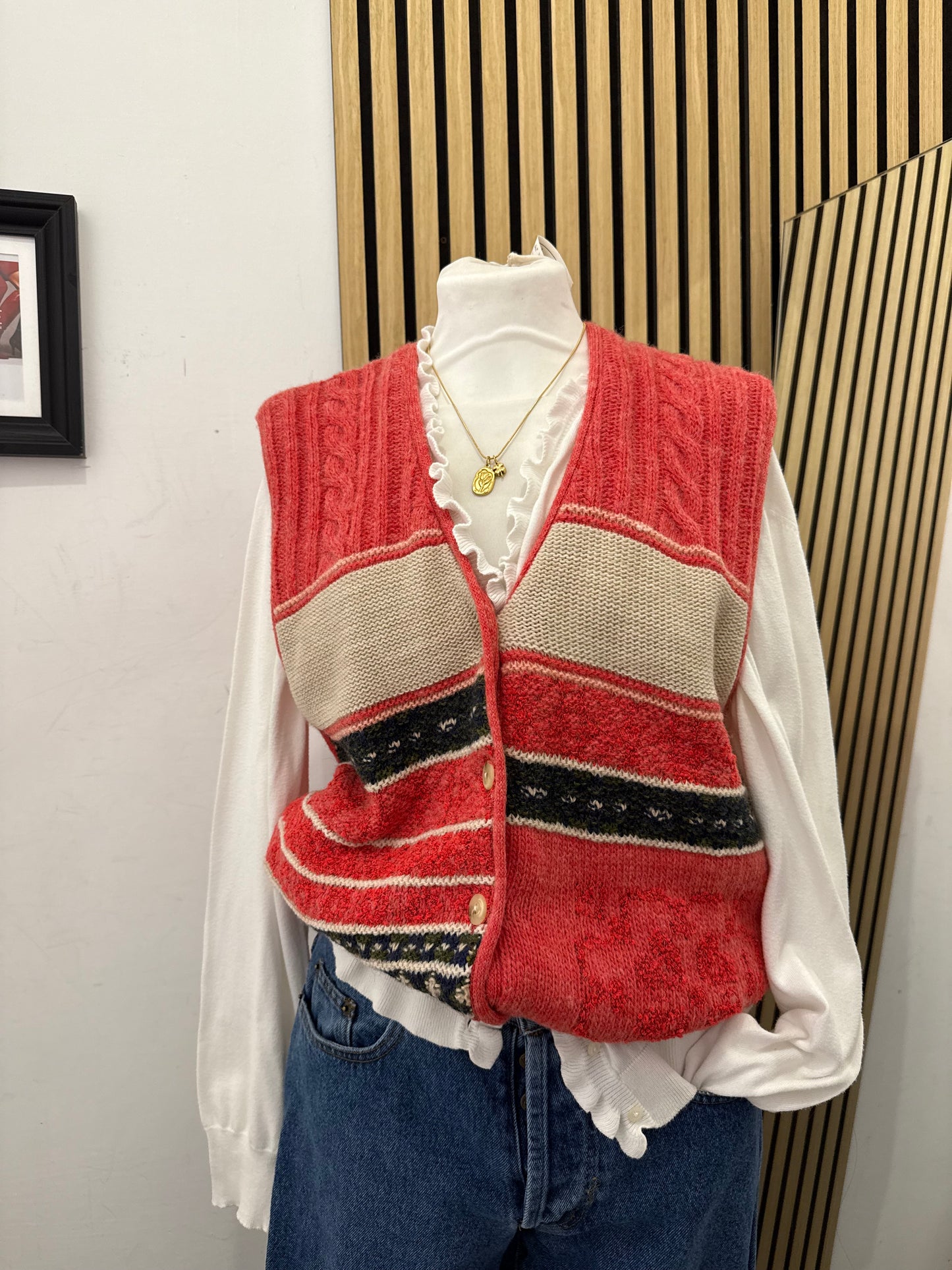 Cardigan smanicato Vintage