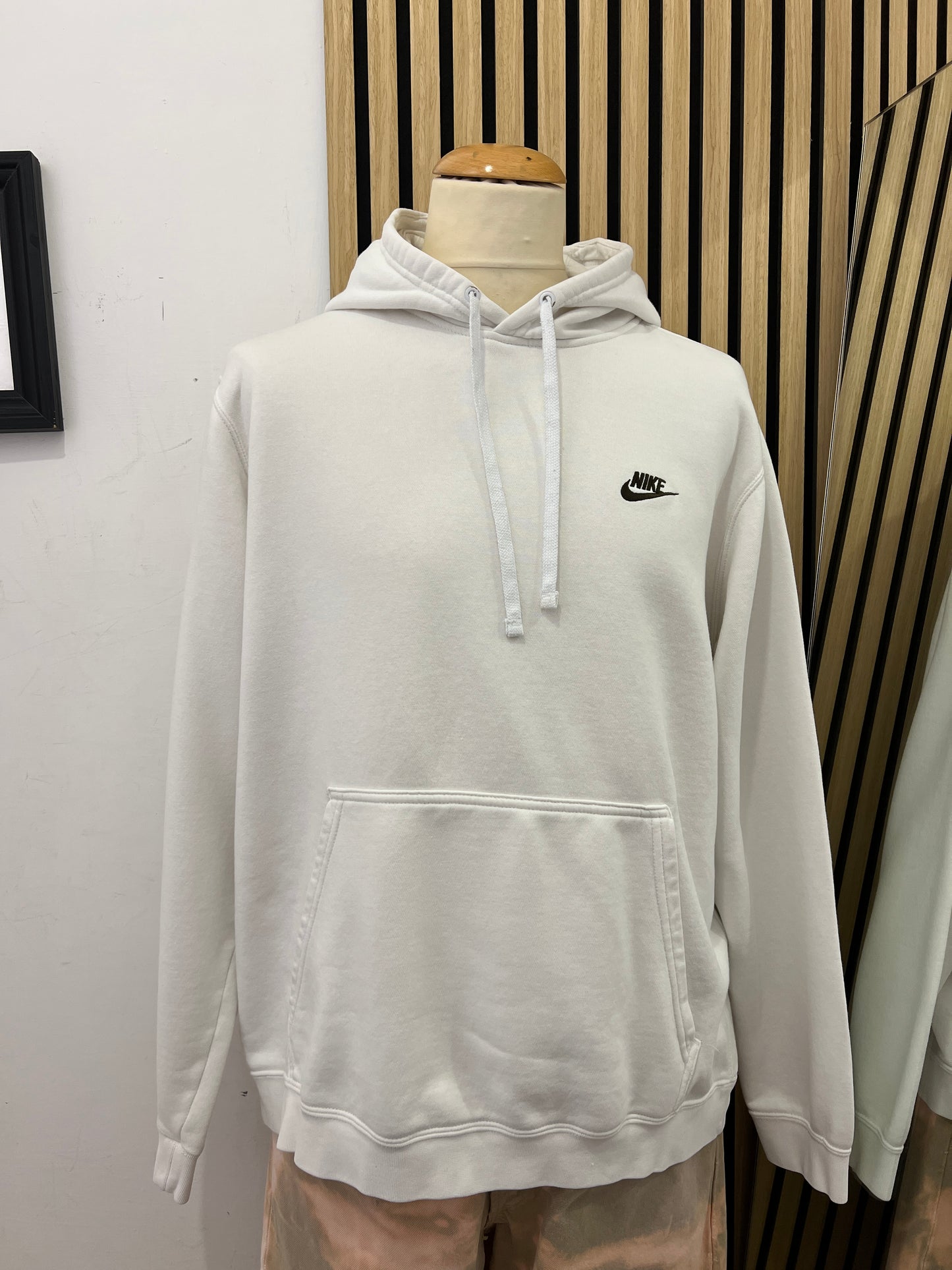 Felpa con Cappuccio Nike Club Fleece – Bianca – Taglia XL