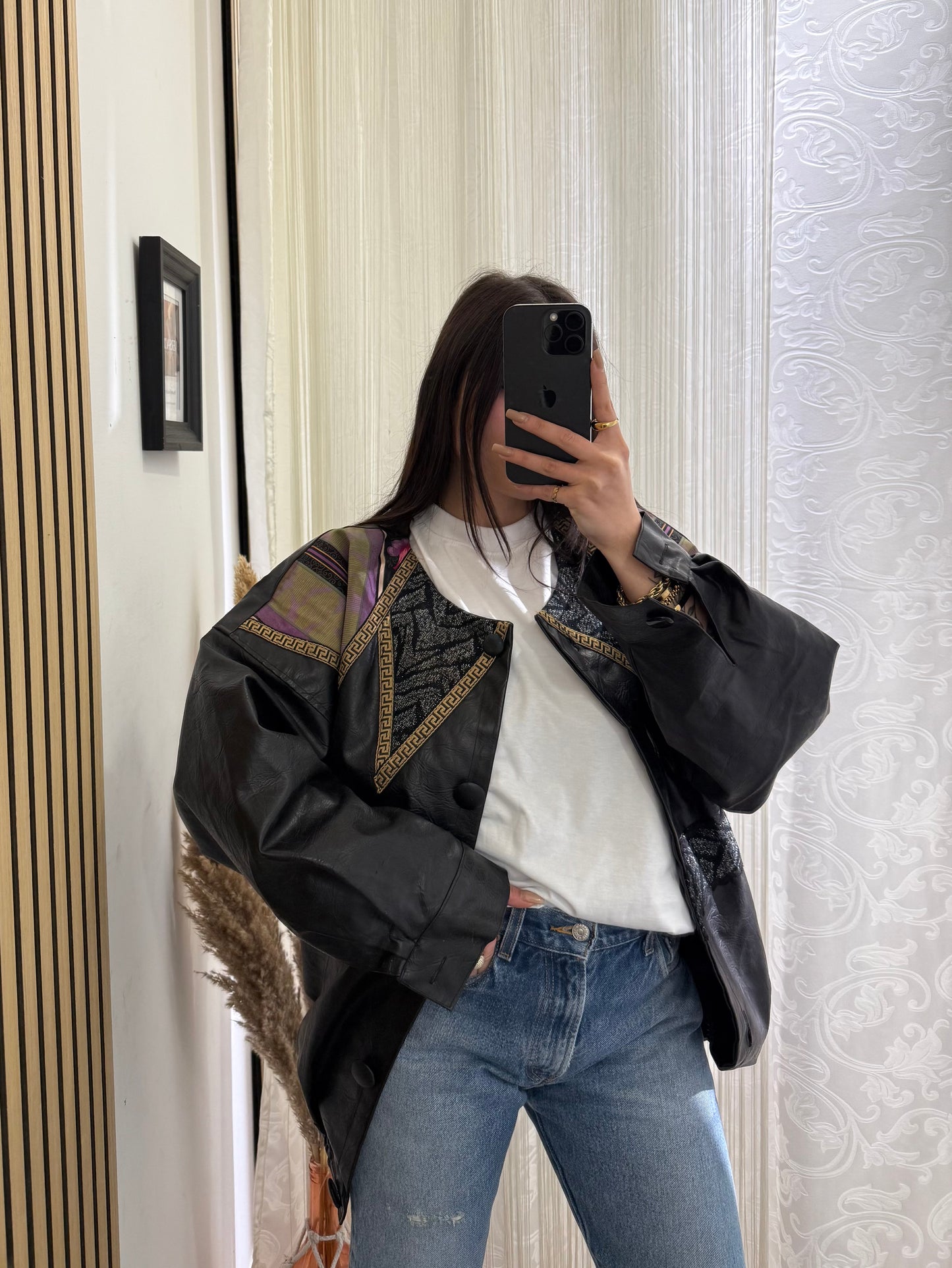 Giacca in vera pelle Over