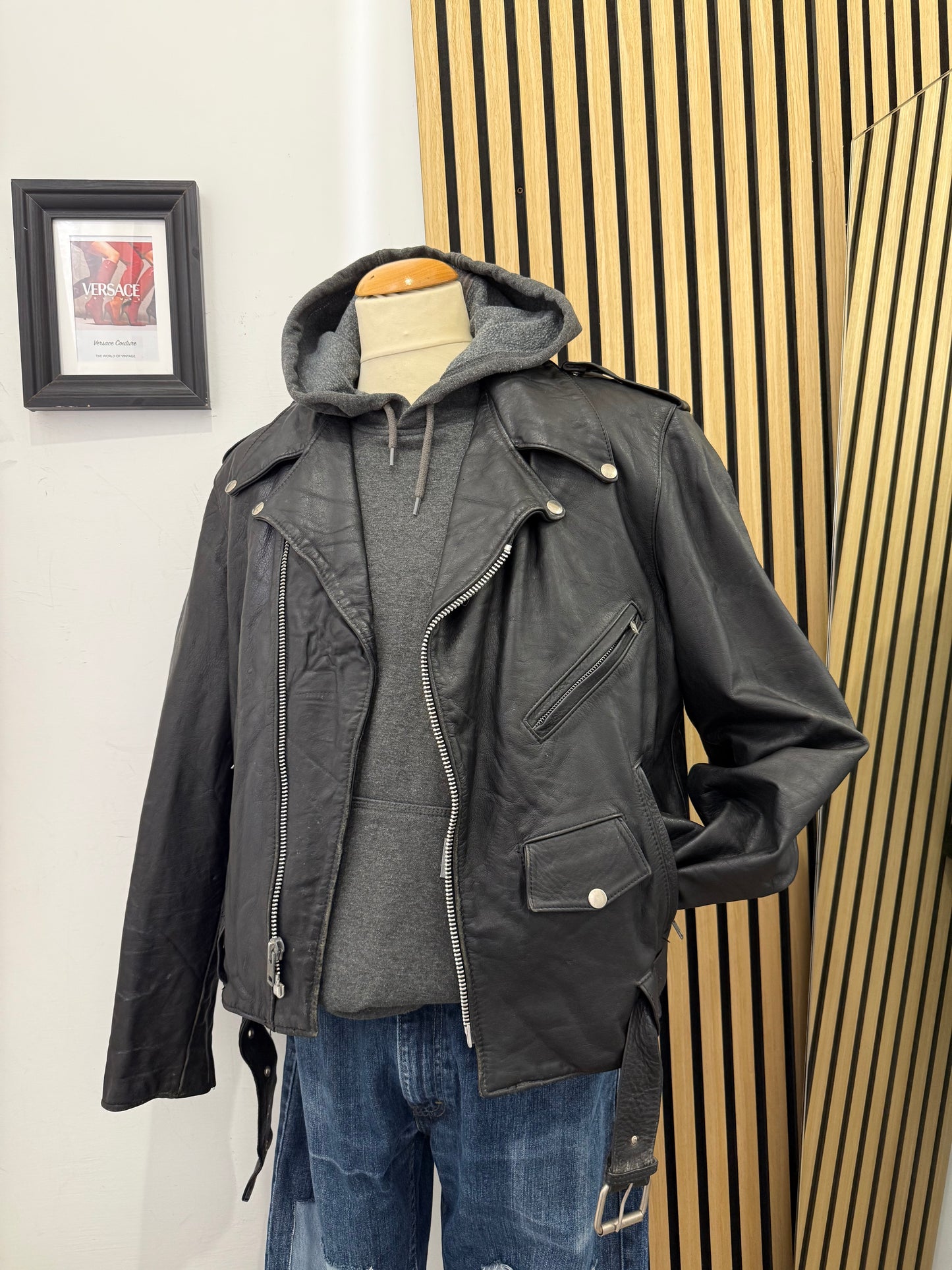 Chiodo in vera pelle, unisex