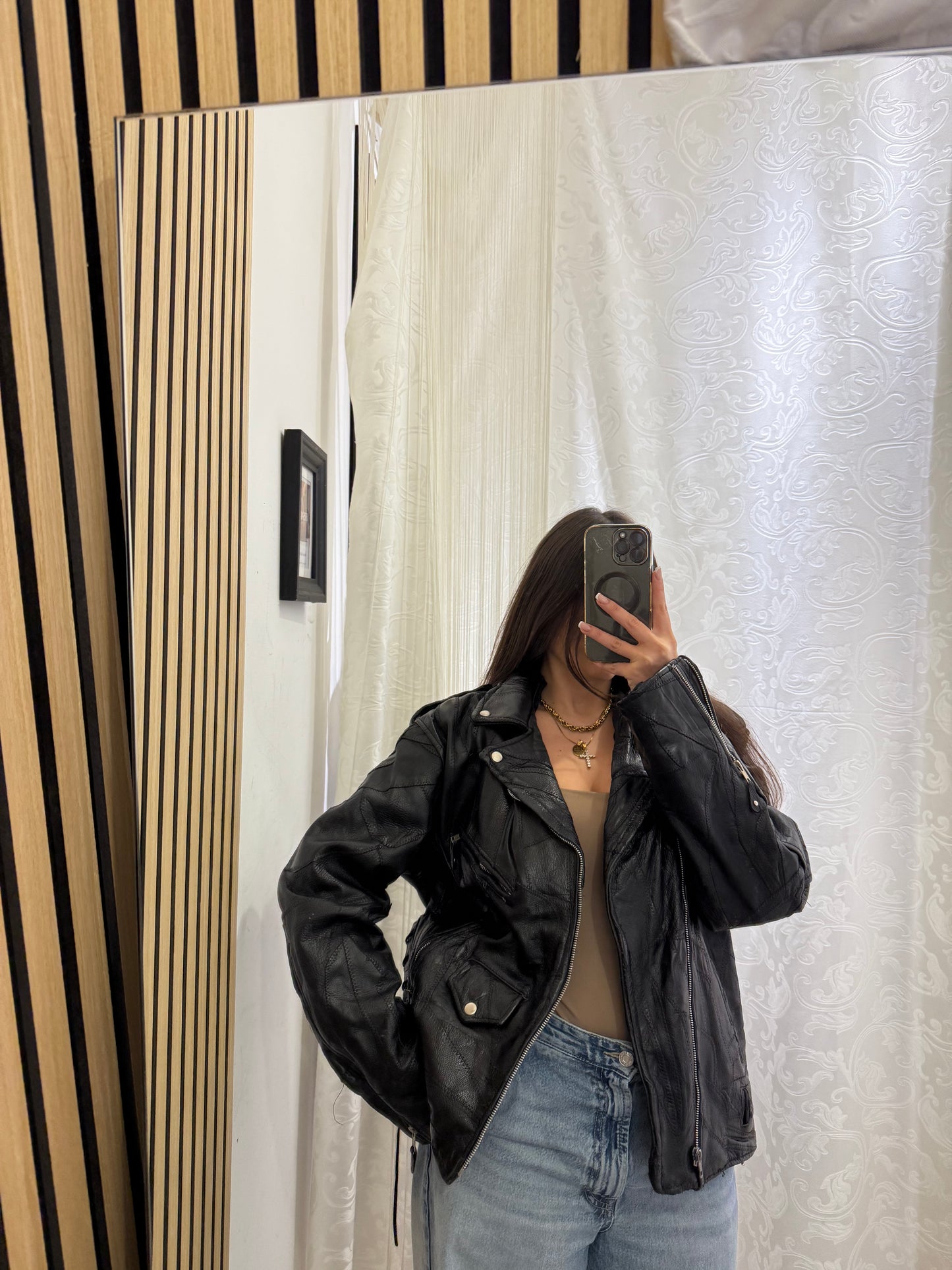 Chiodo in vera pelle, unisex