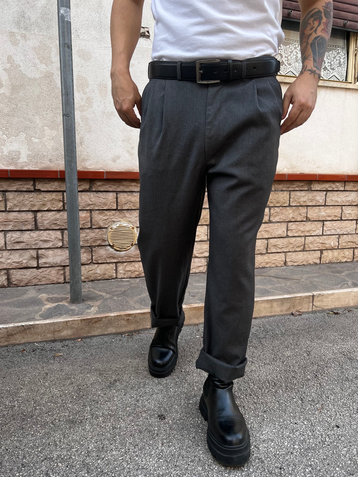 Pantalone Gessato Casual Tg.48/50
